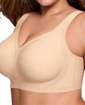 Bras for Women Supportive Wireless Push Up Bra Full Coverage No Underwire Seamless Plus Size for Older Women