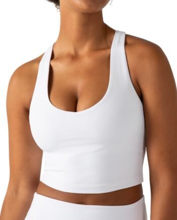 Sports Vest-Style Bra (Built-in Pads, Racerback Design)