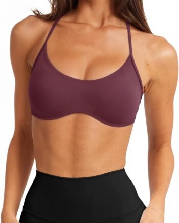 Women's Y-Shaped Back Sports Bra (Rayet Back, Thin Straps)