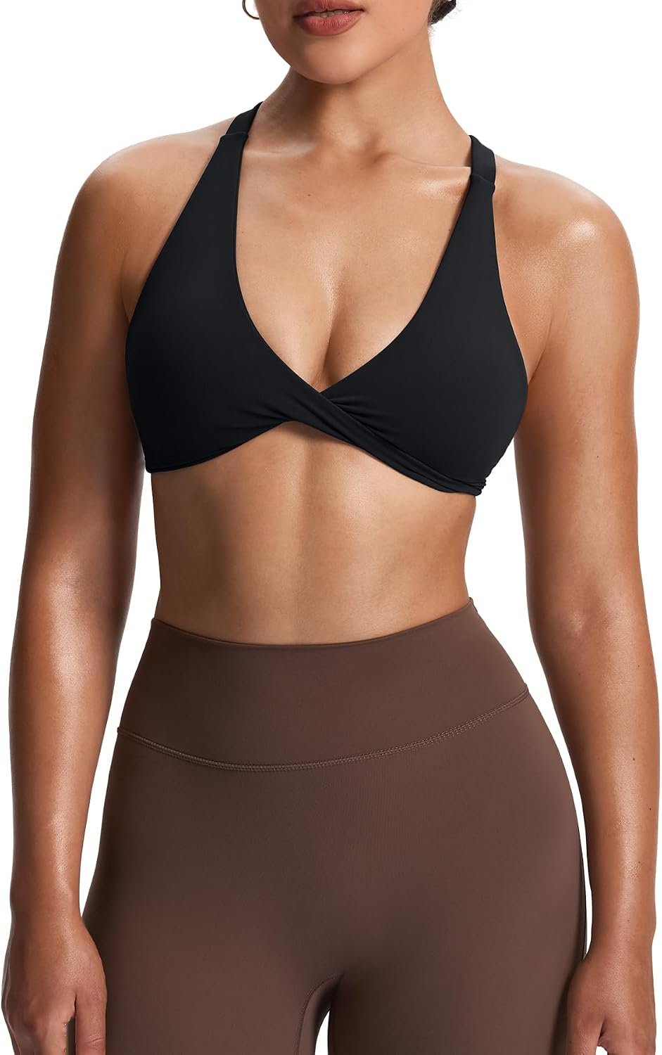 Women's Low-Intensity Sports Bra (Front Twist and Cross Straps)