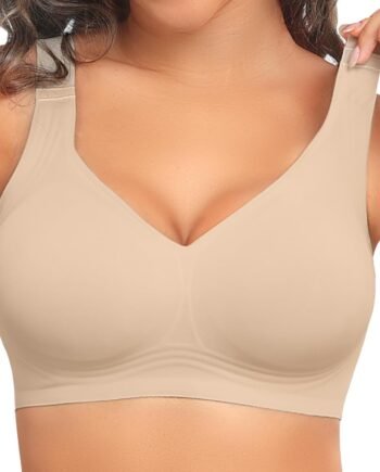 Womens Seamless Wireless Supportive Bra Push Up Comfort Soft No Underwire Full Coverage T-Shirt Bra