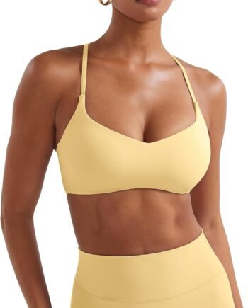 Women's Y-Shaped Backless Sports Bra (with padding, racerback)