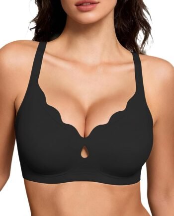 Bras for Women No Underwire Jelly Bras Wave Wireless Bras Seamless Full Coverage Bralettes Everyday Bras