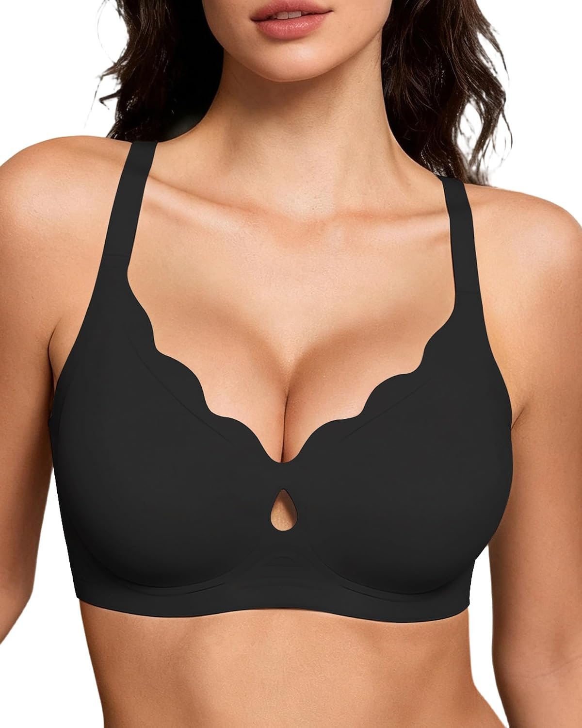 Bras for Women No Underwire Jelly Bras Wave Wireless Bras Seamless Full Coverage Bralettes Everyday Bras