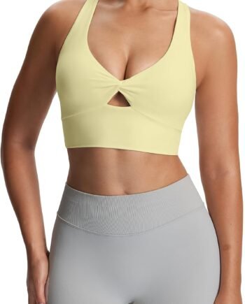 Front Knot Sports Bra (Four-Way Elastic, Moisture-Wicking)