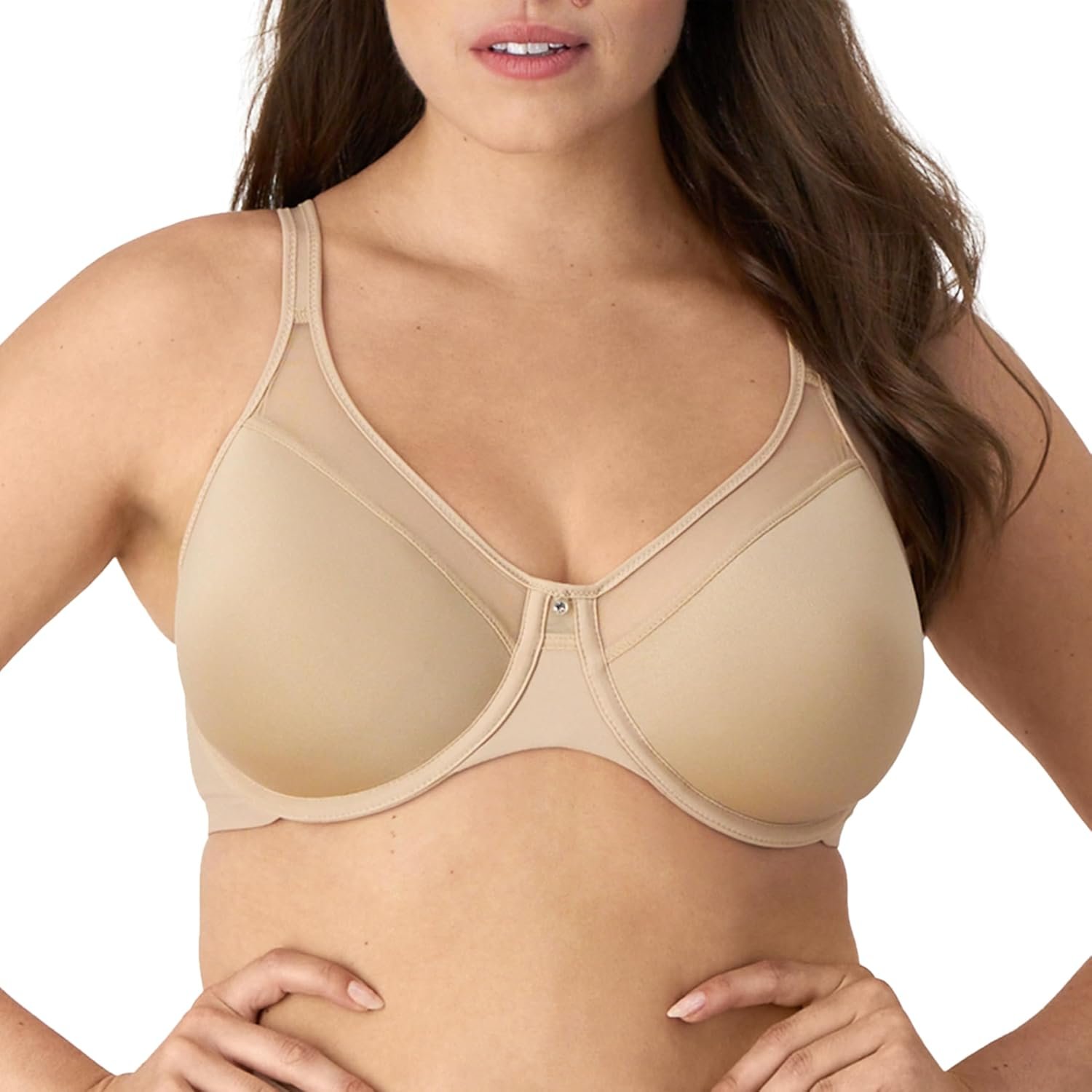 Women's Seamless Underwire Bra, Smoothing Underwire Bras for Women, Convertible Straps, Ultra Light