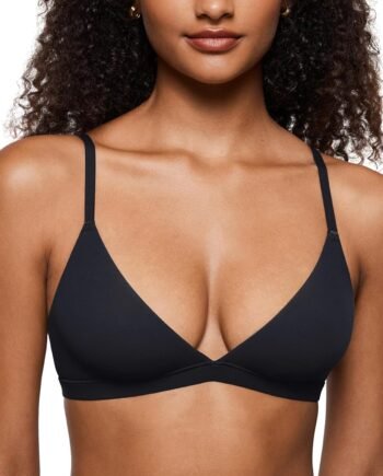 Women's  Triangle  Plunge Unlined Seamless Bra No Underwire Sexy Comfortable Everyday