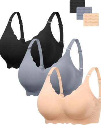 Seamless Bras Women Soft Jelly Push Up Wireless Bra Supportive V Neck No Underwire Comfort Tshirt Bralettes