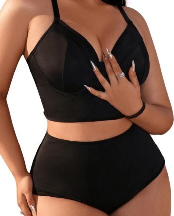 Women Plus Size Lingerie Set Underwire Bra and Panty Sets