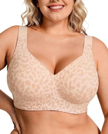 Womens Wireless Jelly Bra Plus Size Supportive Seamless Bras Full Coverage Push Up Comfortable No Underwire Tshirt Bras