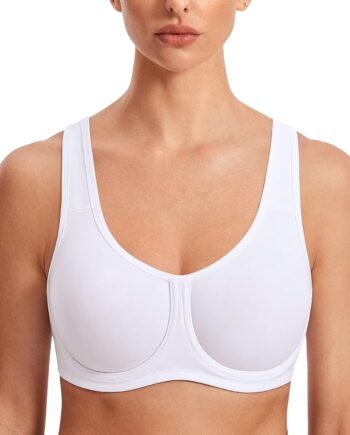 Women's High-Support Underwire Sports Bra (External Underwire)